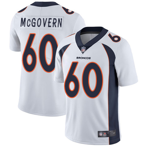 Men Denver Broncos #60 Connor McGovern White Vapor Untouchable Limited Player Football NFL Jersey